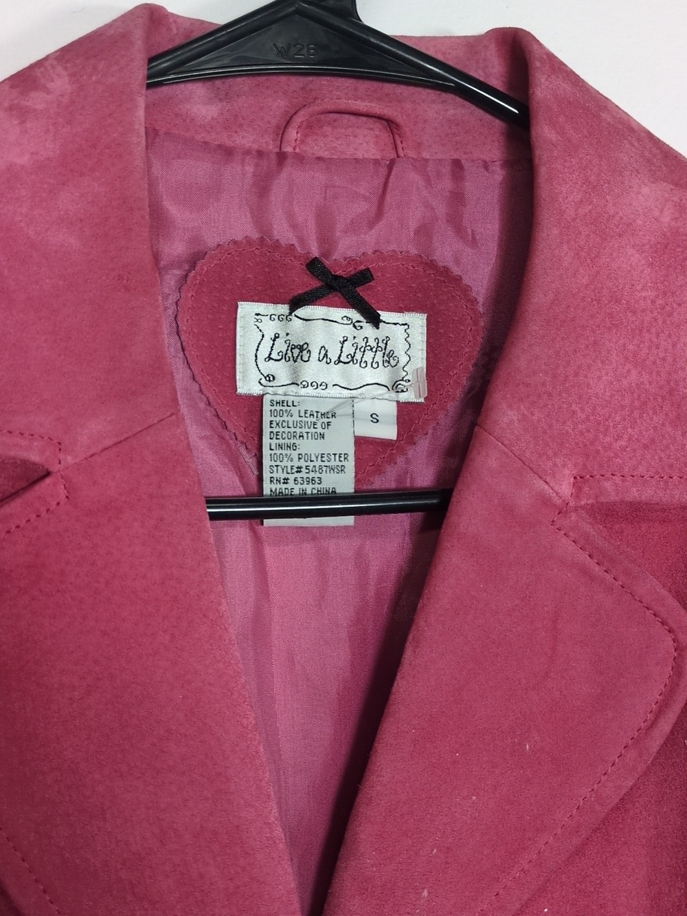 Vintage 90s Bright Pink Suede Blazer Jacket, Size Small - Picture 5 of 10